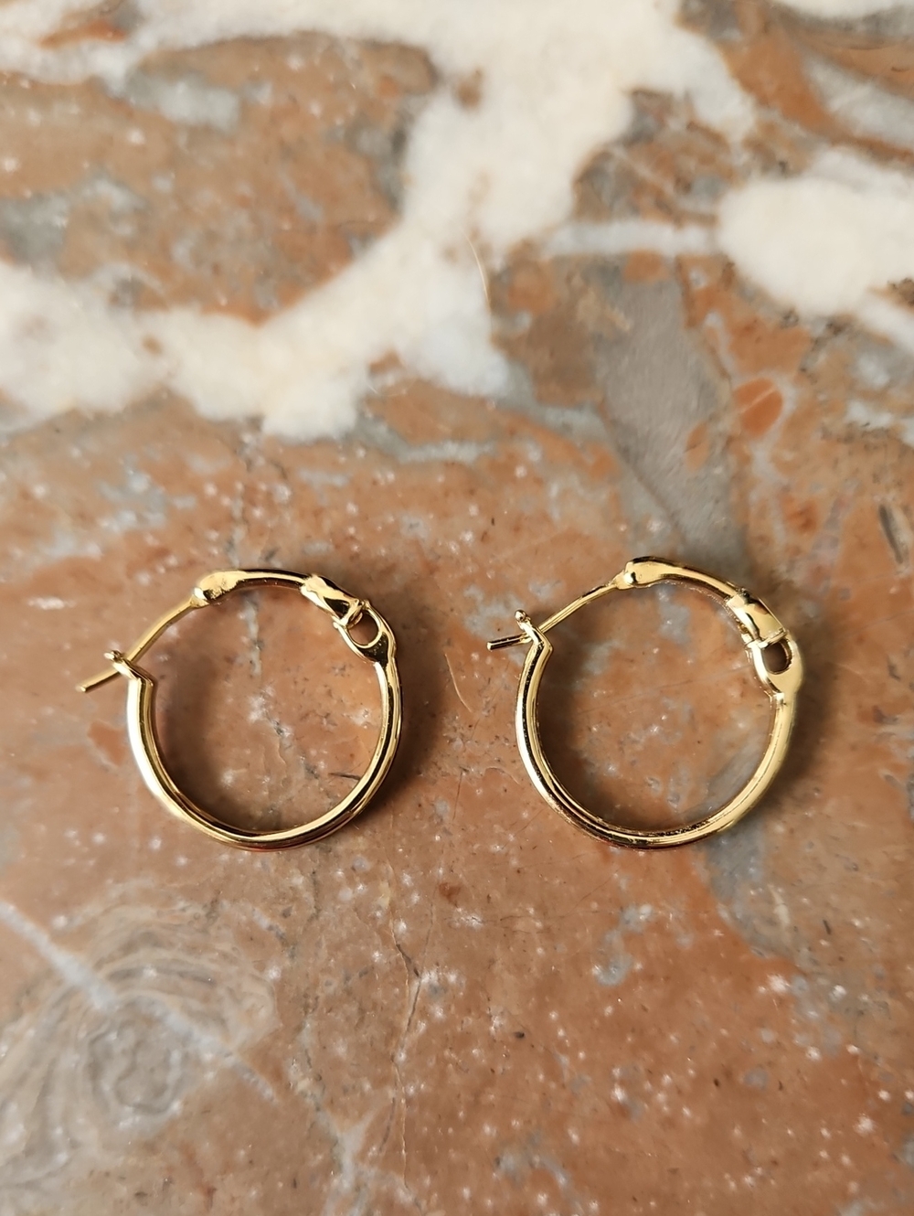 Coach Interlocking C Huggie Hoop Earrings